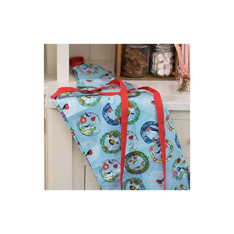 Ulster Weavers 37.4"x27.6" Frosty Garland Cotton Apron, SkyBlue