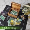 DRASTAR Keepsake Box, Acacia Wood Memory Box with Hinged Lids,