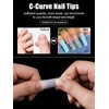 EBANKU Pack of 500 Clear False Nails Tips, Extra Long