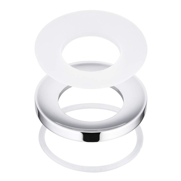 Aquaterior 3" Nickel Mounting Ring Spacer ABS Plastic for Glass Vessel Sink Drain Home Hotel Spa Bathroom Mount Support