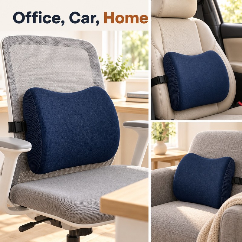 Lumbar Support Cushion for Office Chair & Car Seat –