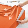 Horbaunal Burnt Orange Bed Wedge Pillow Cover with Zipper Design,