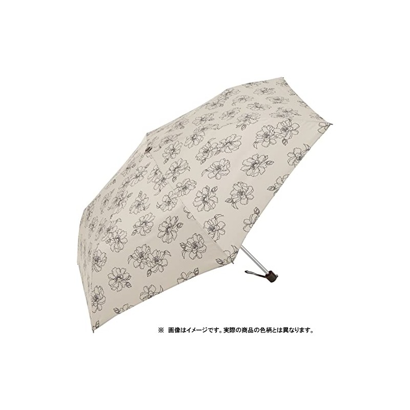 Miyajima 18630 Folding Umbrella, 19.7 inches (50 cm), Line Flower,