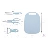 Importeek Kit Utensilios Cuchillo Tijeras Pelapapas Tabla Picar Cocina