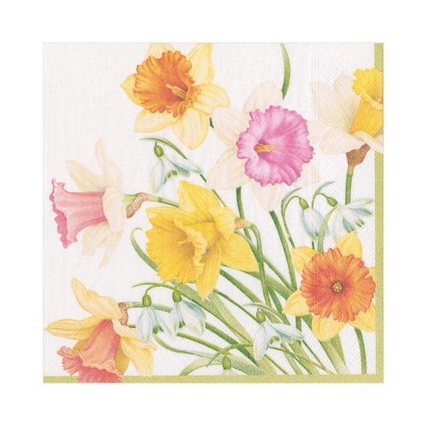 Caspari Daffodil Waltz Paper Luncheon Napkins - 20 Per Package