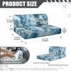Knextrepoy Blue Marble Print RV Dinette Cushion Covers RV Stretch