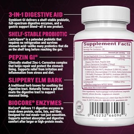 PEScience Symbiont GI, Shelf Stable All in One Probiotic and Digestive Enzyme Supplement, 30 Day Supply