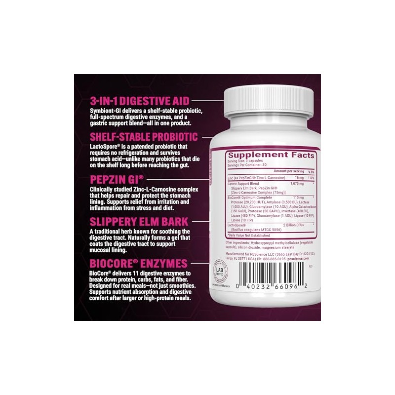 PEScience Symbiont GI, Shelf Stable All in One Probiotic and