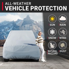 iCarCover Premium SUV Car Cover for 2004-2011 Scion xA Waterproof All Weather Rain Snow UV Sun Hail Protector for Automobiles, Automotive Accessories Full Exterior Indoor Outdoor SUV Cover