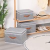 YheenLf Fabric Storage Bins with Lids, Linen Foldable Clothes Boxes,
