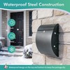 Metal Mailbox Wall Mount, Large Locking Mailbox with Key Lock,