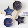 Stunning Ceramic Dark Purple Star Sign Trinket Dish - 2cm