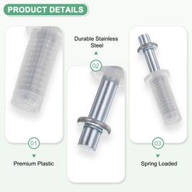 M METERXITY 8-Pack Folding Door Hardware, Folding Door Top Pivot Repair Kit Closet Hardware Replacement Parts for Sliding Wardrobe