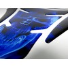BIKE-label Tank Pad Motorcycle Sticker Skull Blue Compatible with Kawasaki