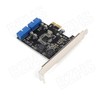 PCI-E X1 to 2 Ports 19 Pin USB 3.0 Header