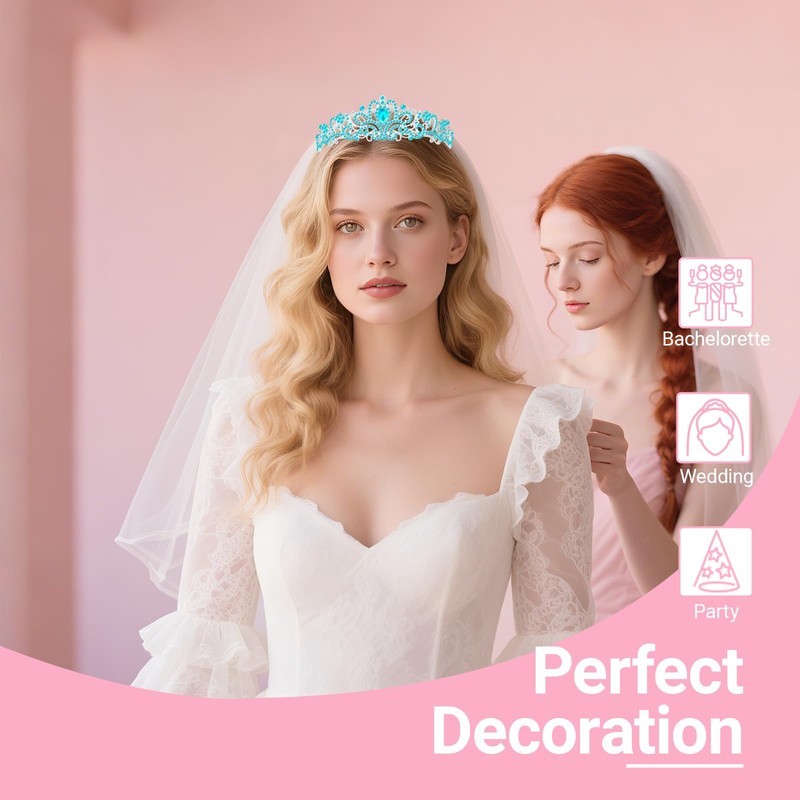 3Pcs Bride to Be Crown with Sash and Veil for