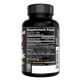 Cafeina Mutant Caffeine (240 Tabletas) Cafeina Sin Sabor