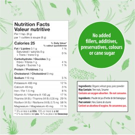 Organic Traditions Organic Traditions Organic Wheat Grass Juice Powder, Canadian Owned, Vegan Non-GMO Organic Superfood Wheat Grass Powder 5.3oz (150g) Bag 18 servings per bag