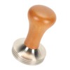 Coffee Tamper Solid Wood Handle Stainless Steel Easy to Use