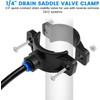 2 Pcs 1/4 Inch Quick Connect Clamps Black Plastic Drain