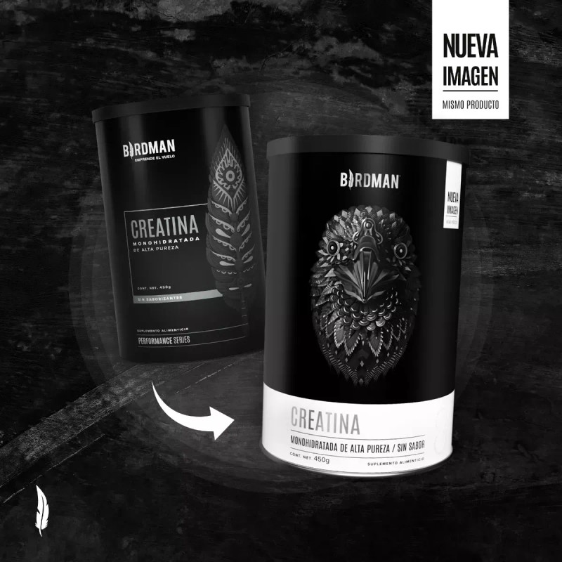 Kit Creatina Micronizada 450g Birdman Quemador Grasa Corp. Sin Sabor