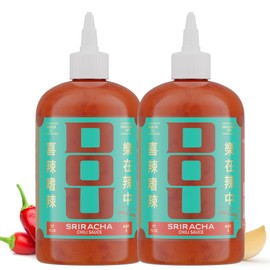 DOU by Uncle Chen Sriracha Hot Chili Sauce - Naturally Red, Fresh Jalapeño & Cayenne, 60-Year Family Recipe (2 Pack x 16oz)