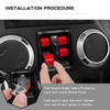 Polodunn Window Button Cover for 2012-2017 Jeep Wrangler JK &