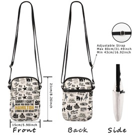 Broadway American Music Makeup Bag Gift for Music Lovers, Over The Hamilton Cr Eu, Cosmetic bag with print