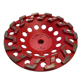 7" High Performance Diamond Grinding Wheels for Aggressive Concrete, Paint, Epoxy, Mastic, Coating Removal, #18/20 Grit, 14 S Segments, 5/8"-11 Arbor