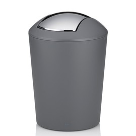 Kela 22272 Small Swing Lid Bin, 1.7 l, Plastic, Marta, Grey