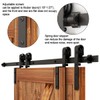 AONAYIOA 9FT Bypass Sliding Barn Door Hardware Kit, Combination Track