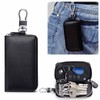 Leather Key Holder Wallet – Multi-Functional Zipper Key Case with