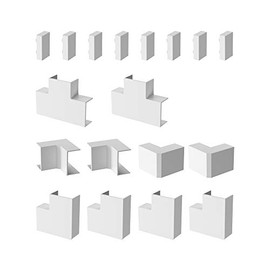 Cable Coach Habengut Accessory Set for Mounting the Cable Duct 22 x 12 mm White