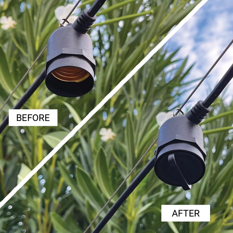 Skillflex Light Socket Safety Cap Plug For String Lights, Recessed