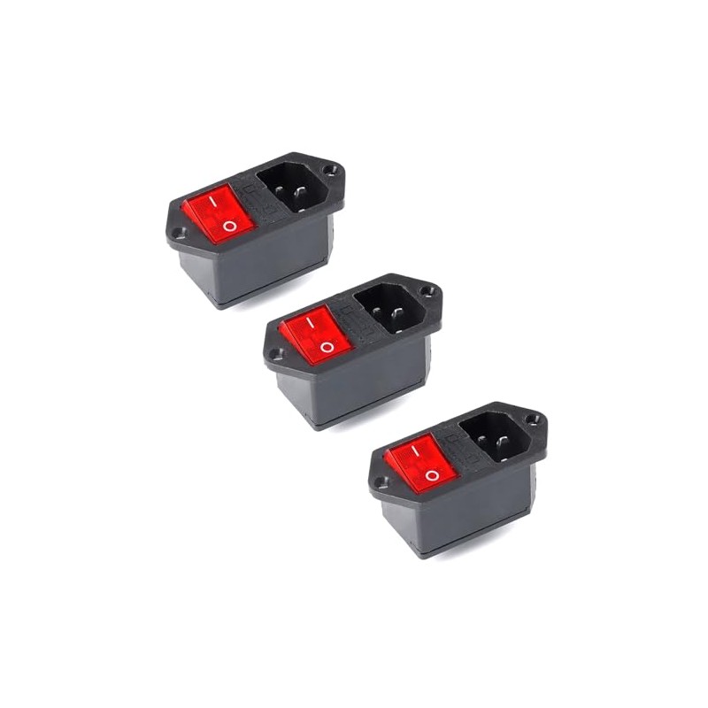 EC Buying 3Pcs AC-14-F16C Electrical Switch Power Socket with KCD4