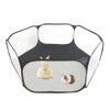 madeokoltd Small Animals Playpen, Folding, Portable, Hexagonal, Black - Suitable