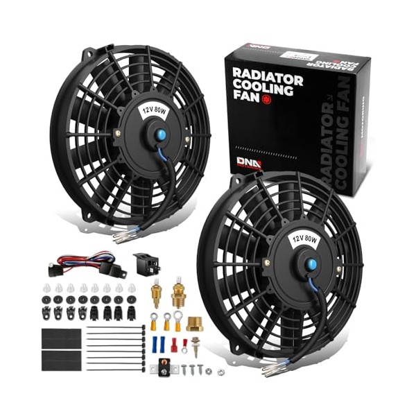 DNA MOTORING DNA MOTORING 2pcs 7Inch Electric Radiator Cooling Fan