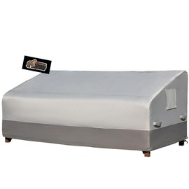 GORILLA GRIP Waterproof Outdoor Sofa Cover, 80 Inch, Adjustable Furniture Covers Sets for Winter, Keep Cushions Dry, Protects from Sun, Snow, Rain, Windproof, UV Coated, 1 Pack