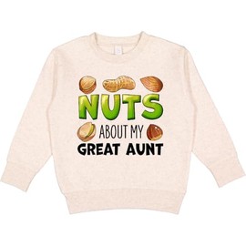 inktastic Nuts About My Great Aunt Peanut, Almond, Pistachio Toddler Sweatshirt 7 Natural Heather 39f29