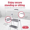 Rubbermaid 3 Step Folding Ladder, Steel Foldable Step Stool with