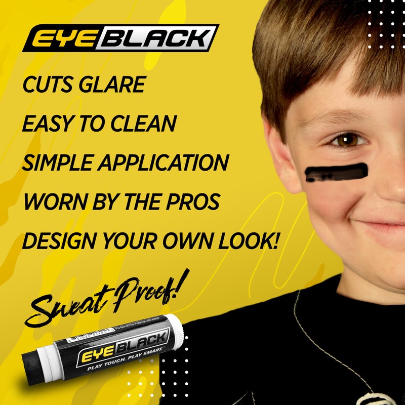 EyeBlack Anti-Glare Under Eye Black Sports Grease Stick for Pro