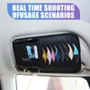 Yumfugu Pack-1 Car CD Holder, Universal Leather Sun Visor Organizer