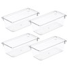 Amtido 4 Pack Drawer Organisers - Sturdy Clear Plastic -
