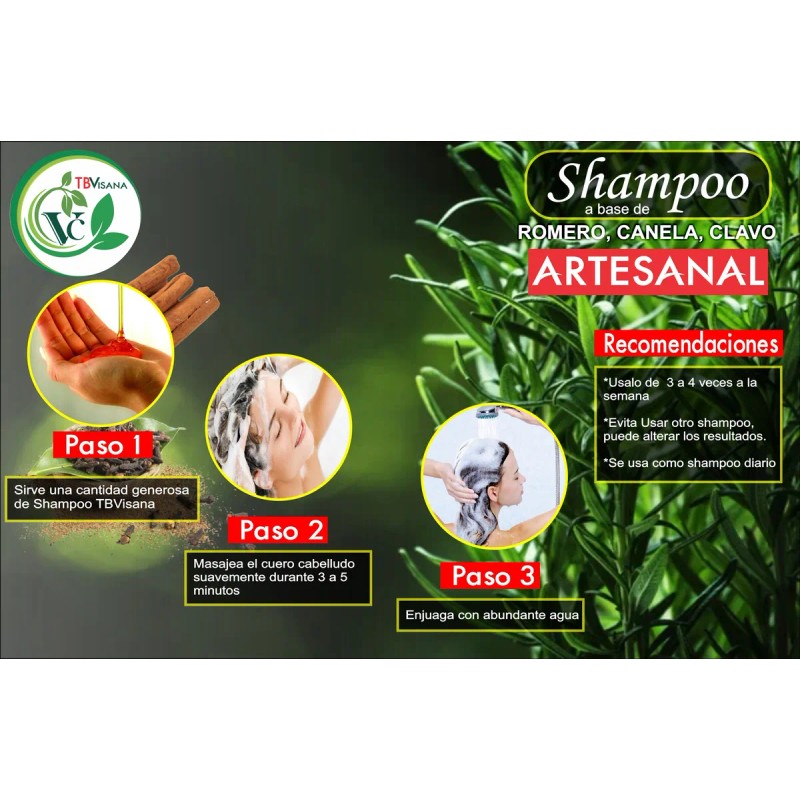 X4 Shampoo Tbvisana Crecimiento Romero, Canela, Clavo