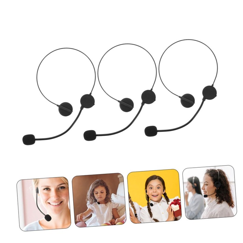 [EXCEART] 3pcs Artificial Headphones Props Singer Costume Accessories Artificial Microphone