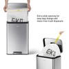 EKO Madison Brushed Stainless 50 Liter/13.2 Gallon Step Trash Can