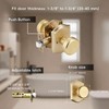 STARPY 6 Pack Pismo Doorknobs for Bath & Bedroom, Gold