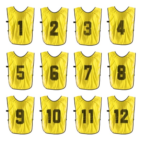 PATIKIL Soccer Training Vest, 12 Pack Team Sports Pinnies Reversible