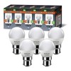 5X B22 BC Golf LED Bulbs 5W Cool White Daylight