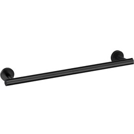 Towel Bar 24-Inch Towel Bar for Bathroom Wall Black Towel Rack Wall Mounted, Thicken 304 Stainless Steel Towel Rod Bathroom Towel Holder, Matte Black Single Bar